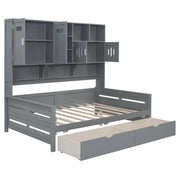 Daybed With All-In-One Cabinet And Shelf - R&R Furniture Gallery (Fountain Valley, CA)