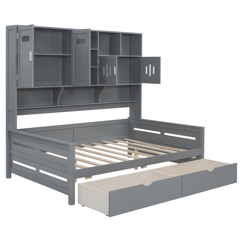 Daybed With All-In-One Cabinet And Shelf - R&R Furniture Gallery (Fountain Valley, CA)