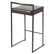 Lumi Source Fuji contemporary style stackable counter stool set with sleek design and modern wood finish for kitchen or bar seating.