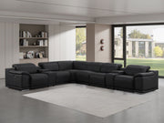 2679 - 8-Piece L-Shaped Power Reclining Sectional In Genuine Leather (4 Recliners) - R&R Furniture Gallery (Fountain Valley, CA)