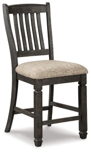 Tyler Creek - Upholstered Barstool (Set of 2) - Black / Grayish Brown - R&R Furniture Gallery (Fountain Valley, CA)