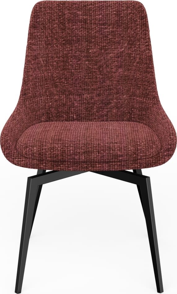 CEO 180 Degree Return Swivel Upholstered Dining Chair in Cherry