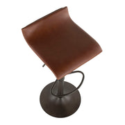 Set of two Lumi Source industrial barstools with metal legs and wooden seats, perfect for modern kitchen or bar area.