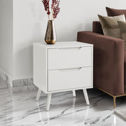 Modern 8th Street accent table with storage drawers, featuring a sleek design and contemporary finish for stylish home decor.