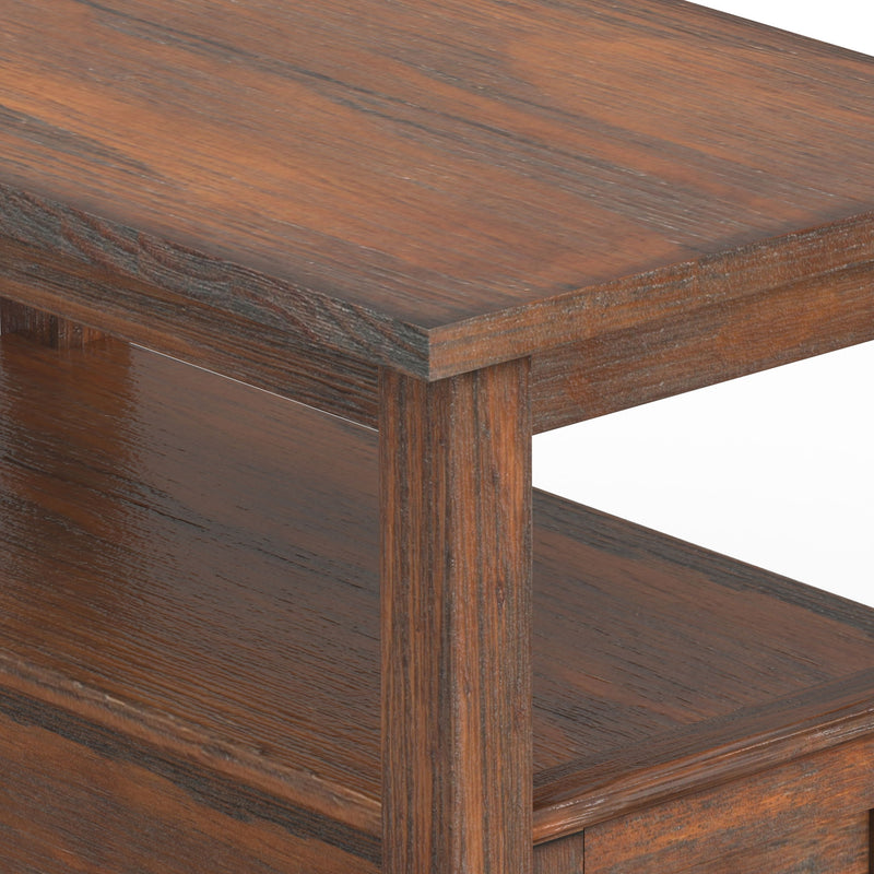 Warm Shaker - Narrow Side Table - Distressed Charcoal Brown - R&R Furniture Gallery (Fountain Valley, CA)