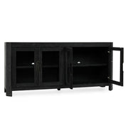 Macarthur - Reclaimed Oak 4 Door Cabinet - Aged Black - R&R Furniture Gallery (Fountain Valley, CA)