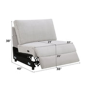 Tarrance - Modular Power Armless Recliner - Gray - R&R Furniture Gallery (Fountain Valley, CA)