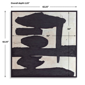 Rock On - Framed Canvas - Black / Beige