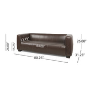 Contemporary Noble House 3-seater sofa with tuxedo design, upholstered in sleek fabric, featuring clean lines and plush seating.