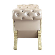 Vatican - Bench - Synthetic Leather, Light Gold & Champagne Silver - R&R Furniture Gallery (Fountain Valley, CA)