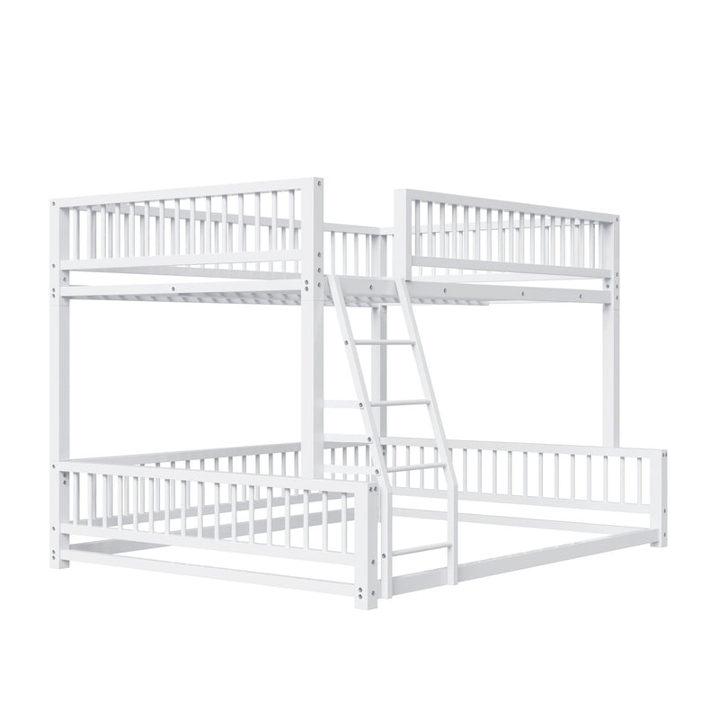 Bunk Bed Frame With Ladder And Safety Guardrails - R&R Furniture Gallery (Fountain Valley, CA)