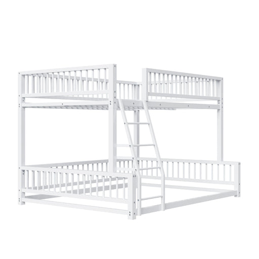 Bunk Bed Frame With Ladder And Safety Guardrails - R&R Furniture Gallery (Fountain Valley, CA)
