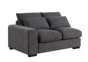 Tatman - Linen Blend Sectional With 2 Ottomans - Dark Gray - R&R Furniture Gallery (Fountain Valley, CA)