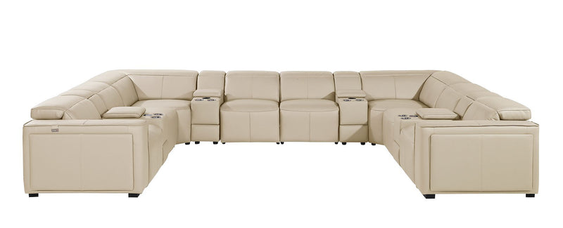 1224 - 12-Piece U-Shaped Sectional Sofa In With 4 Power Recliners & Power Headrests
