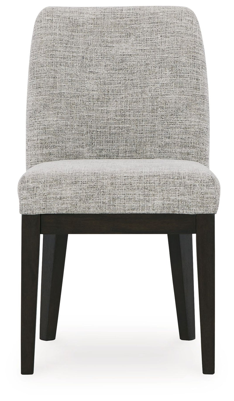 Burkhaus - Dining UPH Side Chair (Set of 2) - Beige / Dark Brown - R&R Furniture Gallery (Fountain Valley, CA)