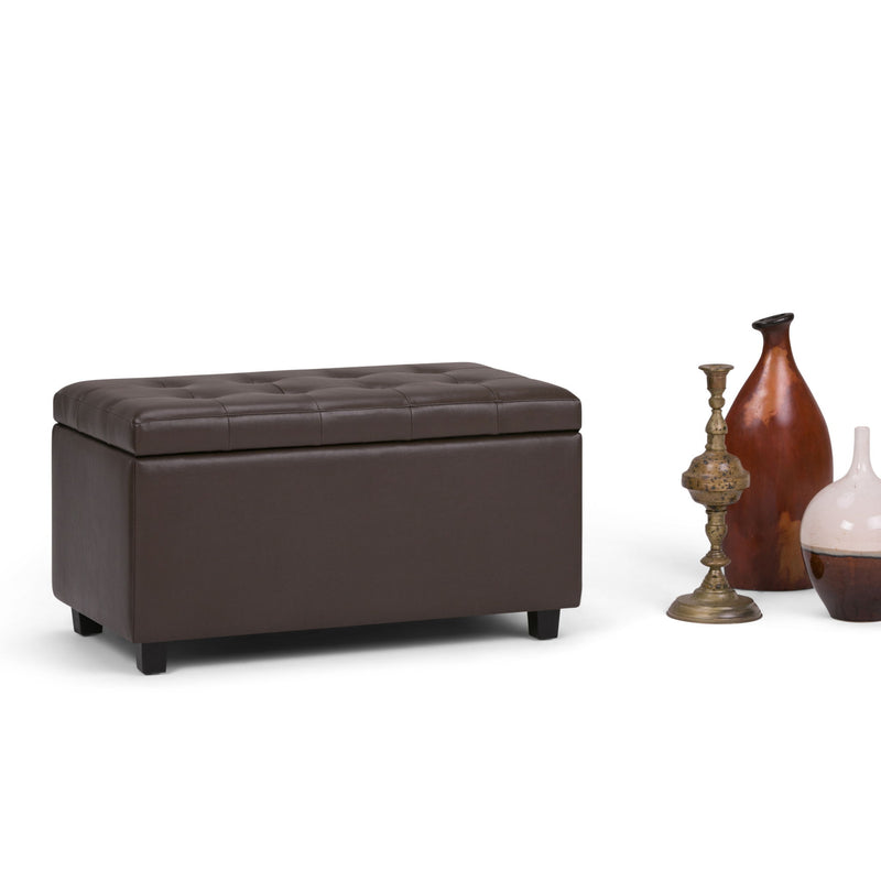 Cosmopolitan - Storage Ottoman - Chocolate Brown - R&R Furniture Gallery (Fountain Valley, CA)