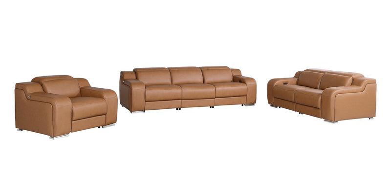 1116 - 6-Piece Modular Power Reclining Sofa, Loveseat & Chair Set In With 5 Power Recliners & Power Headrests