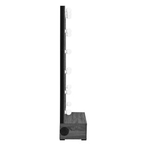 Lorena - Tall Mirror With Drawer And Speakers LED Lighting - Gray