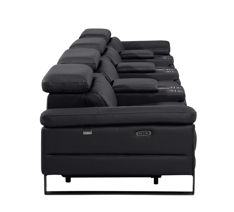 1246 - Modular Power Triple Reclining Triple Console Sofa With Power Reclining Headrests