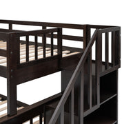Stairway Bunk Bed With Storage And Guard Rail For Bedroom - R&R Furniture Gallery (Fountain Valley, CA)