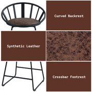 Zudora - Counter Height Chair (Set of 2) - Synthetic Leather & Black - R&R Furniture Gallery (Fountain Valley, CA)