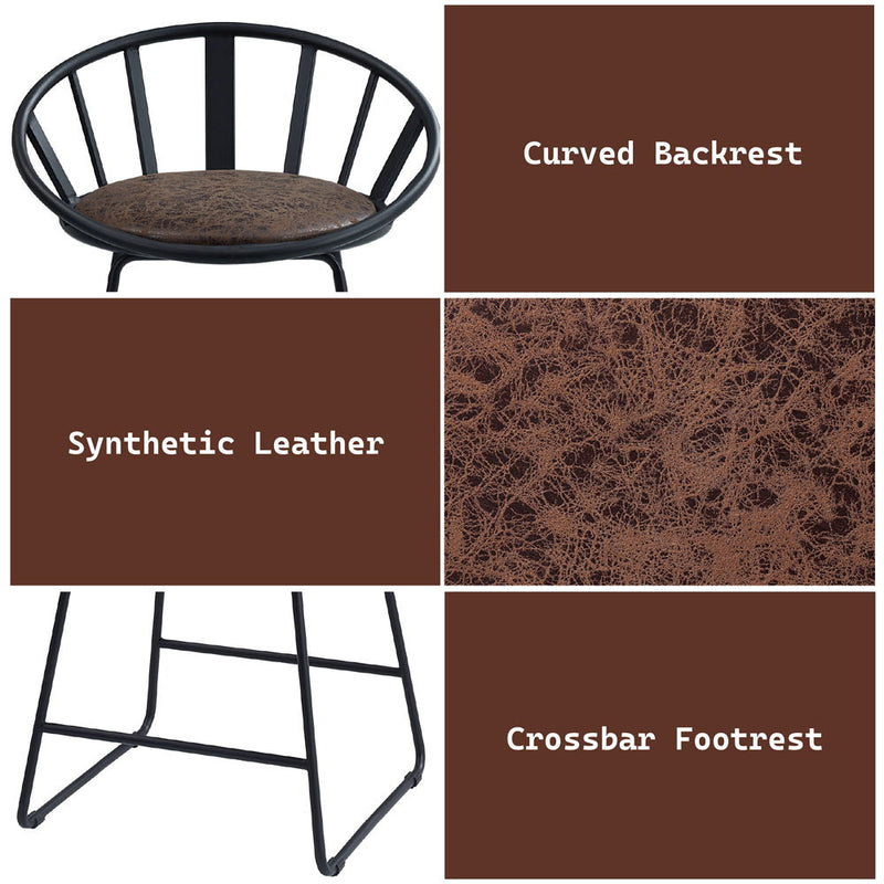Zudora - Counter Height Chair (Set of 2) - Synthetic Leather & Black - R&R Furniture Gallery (Fountain Valley, CA)