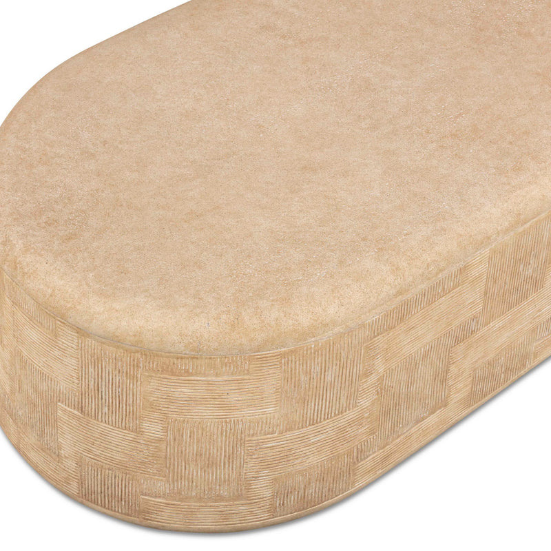 Surraya - Concrete Rounded Coffee Table - R&R Furniture Gallery (Fountain Valley, CA)