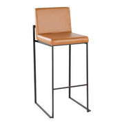 Lumi Source Fuji contemporary high back barstool with elegant design, featuring sleek modern lines and comfortable seating.