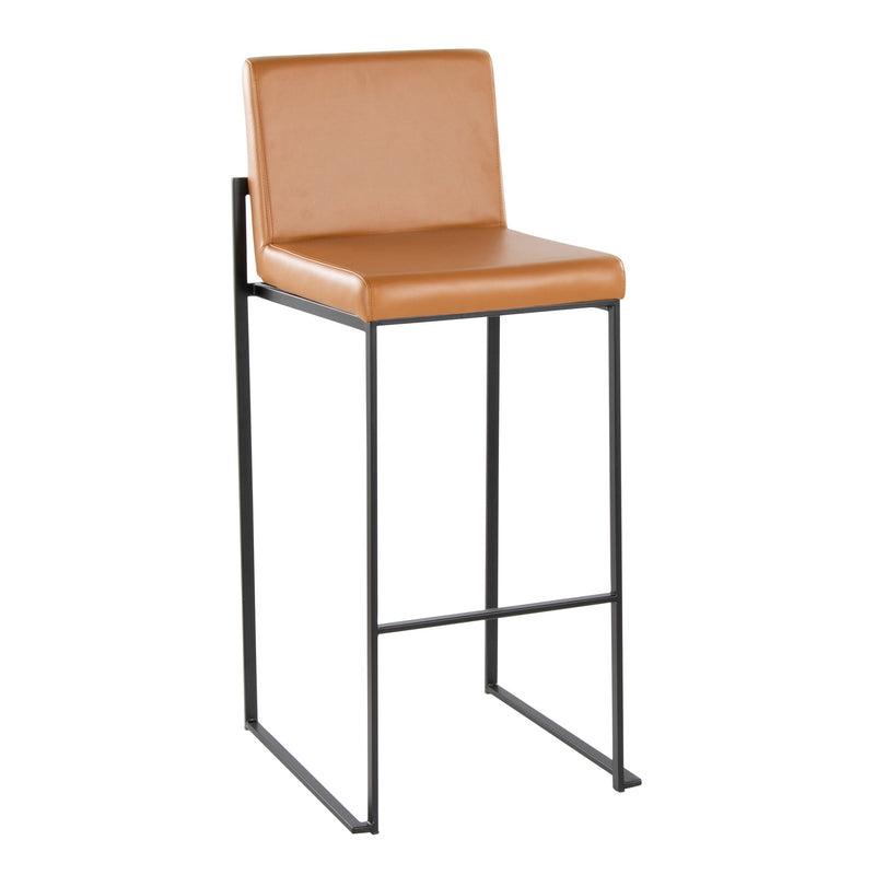 Lumi Source Fuji contemporary high back barstool with elegant design, featuring sleek modern lines and comfortable seating.