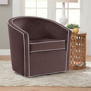 Kendall - Swivel Chair With Barrel Back Design - R&R Furniture Gallery (Fountain Valley, CA)