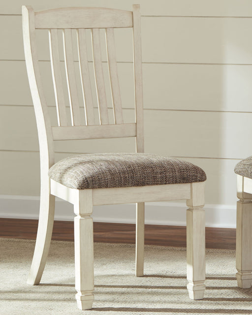 Bolanburg - Dining UPH Side Chair (Set of 2) - Rake Back - Brown / Beige - R&R Furniture Gallery (Fountain Valley, CA)