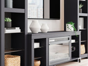 Cayberry - 3-Piece Entertainment Center With Electric Fireplace - Black - R&R Furniture Gallery (Fountain Valley, CA)
