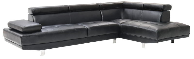 Comfort sectional sofa from Glory Furniture's Riveredge stationary sectional collection, featuring plush cushions and modern design.