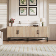 4 Door TV Cabinet, 2 Storage Spaces, Adjustable Shelves - R&R Furniture Gallery (Fountain Valley, CA)