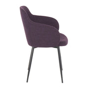 Lumi Source Boyne Industrial Side Chair with metal frame and wooden seat, modern design for dining or office spaces.