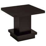 Mbala - Square Pedestal End Table - Cappuccino