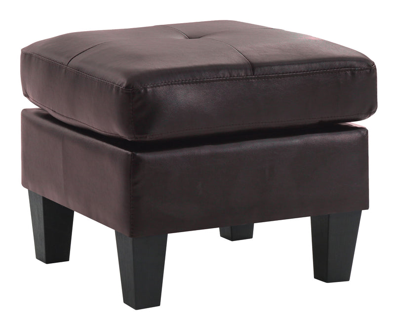 Upholstered casual ottoman from Glory Furniture, stylish and versatile for modern living spaces, with soft fabric and cushioned top.