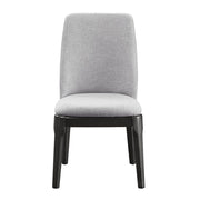Madan - Side Chair (Set of 2) - Light Gray Linen & Gray Oak - R&R Furniture Gallery (Fountain Valley, CA)