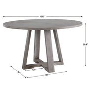 Uttermost Gidran dining table with a sleek wooden surface and modern design, perfect for contemporary dining spaces.