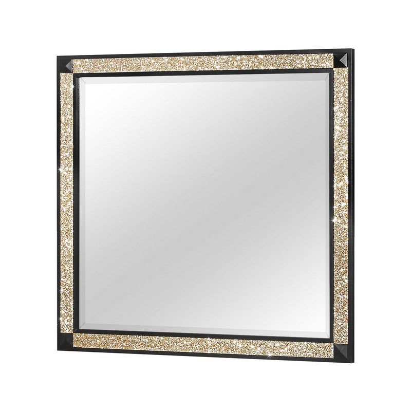 Lively - Mirror With Glitter Detail - Black - R&R Furniture Gallery (Fountain Valley, CA)