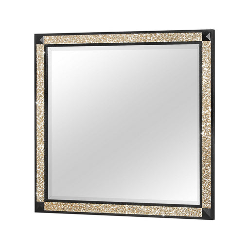 Lively - Mirror With Glitter Detail - Black - R&R Furniture Gallery (Fountain Valley, CA)
