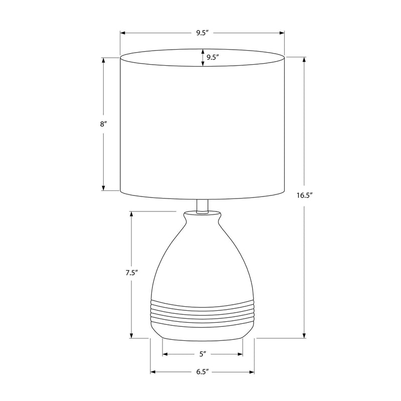 Lighting, Modern Table Lamp - Cream - R&R Furniture Gallery (Fountain Valley, CA)