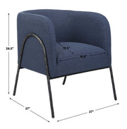 Uttermost Jacobsen accent chair with plush fabric and modern design, featuring a sleek wooden frame and comfortable cushioning.