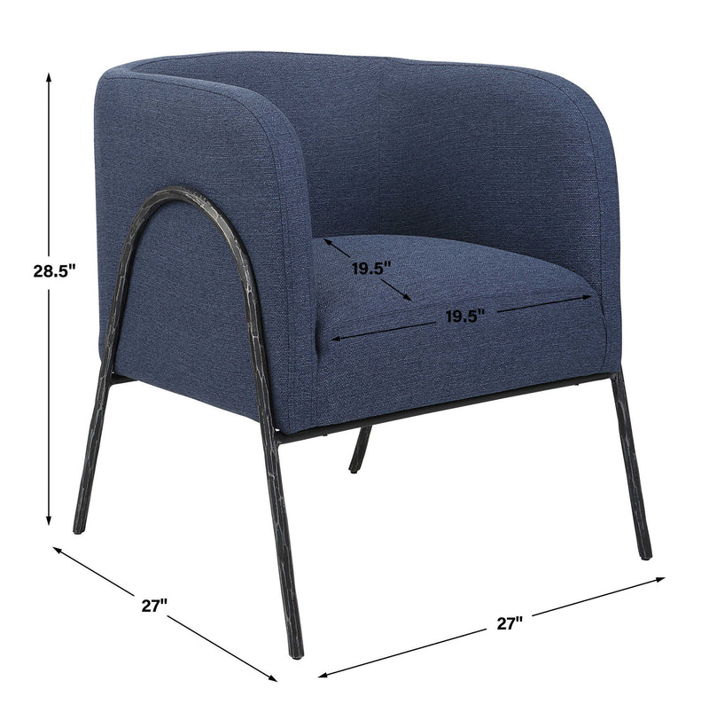 Uttermost Jacobsen accent chair with plush fabric and modern design, featuring a sleek wooden frame and comfortable cushioning.