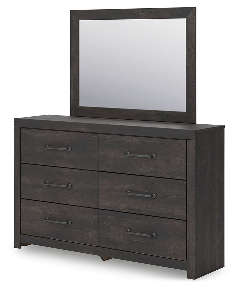 Hollivern - Dresser And Mirror - Dark Gray - R&R Furniture Gallery (Fountain Valley, CA)