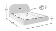 Archie Puffy Grounded - Upholstered Platform Bed - R&R Furniture Gallery (Fountain Valley, CA)