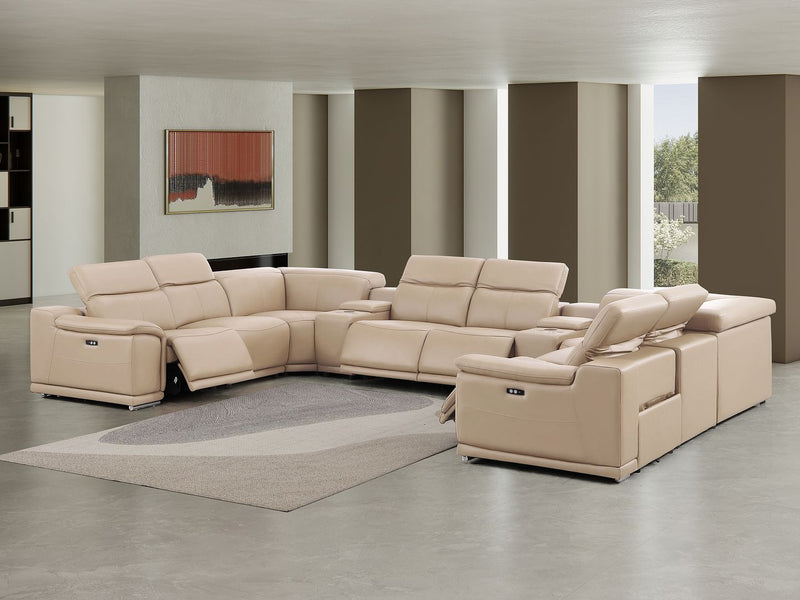 2679 - 10-Piece U-Shaped Power Reclining Sectional In Genuine Leather (4 Recliners)