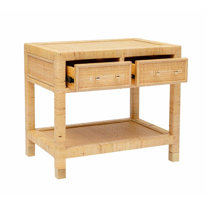 Amara - Rattan Nightstand - Natural - R&R Furniture Gallery (Fountain Valley, CA)
