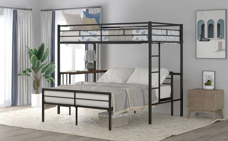 Bunk Bed With Desk, Ladder And Quality Slats For Bedroom - R&R Furniture Gallery (Fountain Valley, CA)