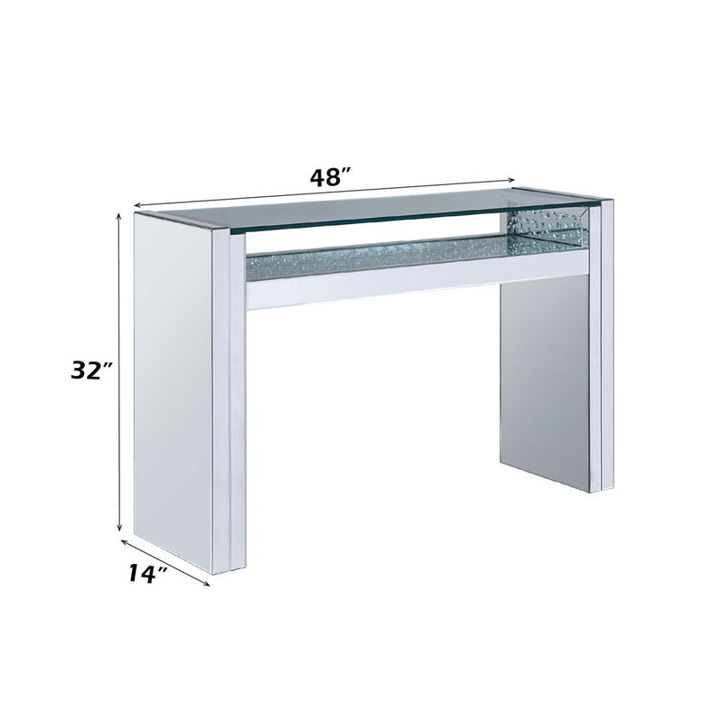 Nysa - Sofa Table - Mirrored & Faux Crystals - R&R Furniture Gallery (Fountain Valley, CA)